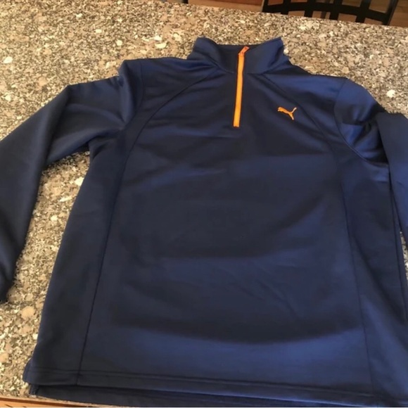 Puma Navy Blue Quarter-Zip Pullover XL - Picture 1 of 3